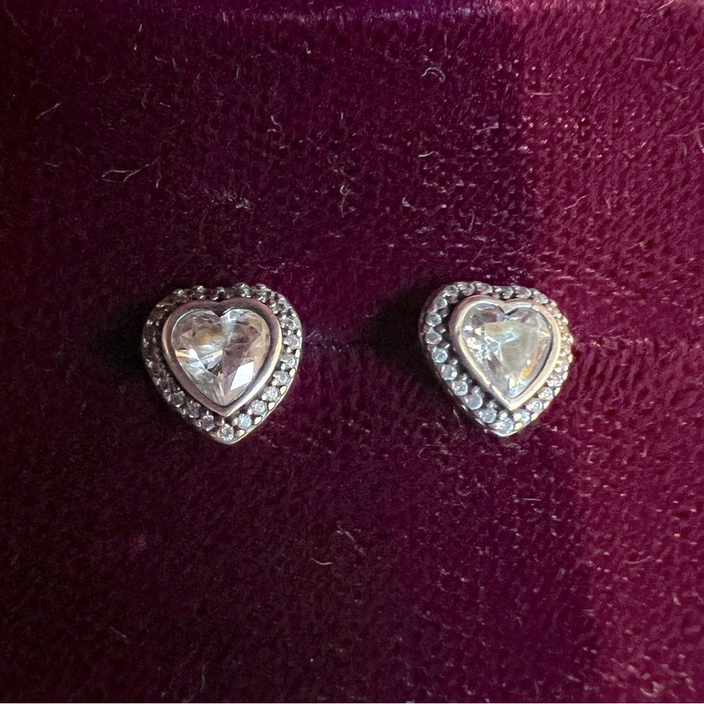 Pandora heart earrings